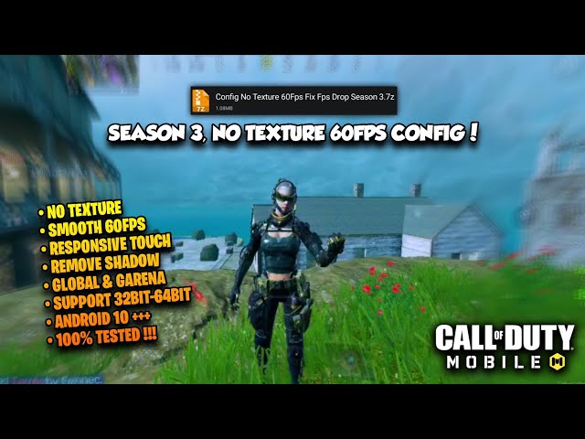 PERBAIKI LAG COD MOBILE SEASON 3 | CONFIG TANPA TEKSTUR HALUS 60FPS BR/MP ! class=