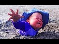 Funniest Babies On The Beach - Baby Outdoor Moments