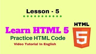 HTML Educational Tutorial For Beginners | Lesson - 5 | What is attribute in HTML 