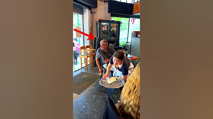 Overwhelmed Waitress Gets a Helping Hand From a Stranger #shorts