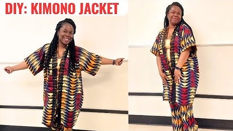 How to cut and sew a simple Kimono jacket | DIY Kimono Jacket