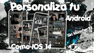 ꒰🧨Dark꒱ personaliza tu android IOS 14♡  ￫ Sin Launcher^^ screenshot 2