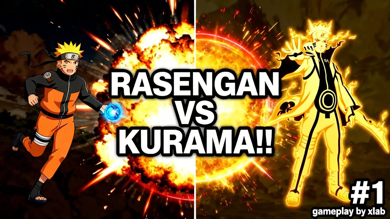 Naruto Sage Rasengan Barrage vs Kurama Link Mode 😱 Siapa Lebih OP!