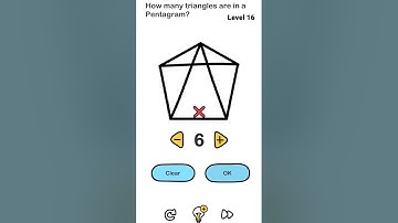 Brain out Level 16 How many triangles in pentagram walkthrough solution