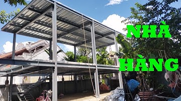 Nhà hàng khung thép tiền chế 2 tầng kết hợp với tấm panel bê tông khí chưng áp tại Hải Dương