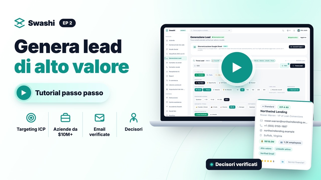 Come generare lead di alto valore con Swashi