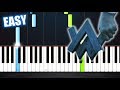 Alan Walker - Darkside - EASY Piano Tutorial by PlutaX