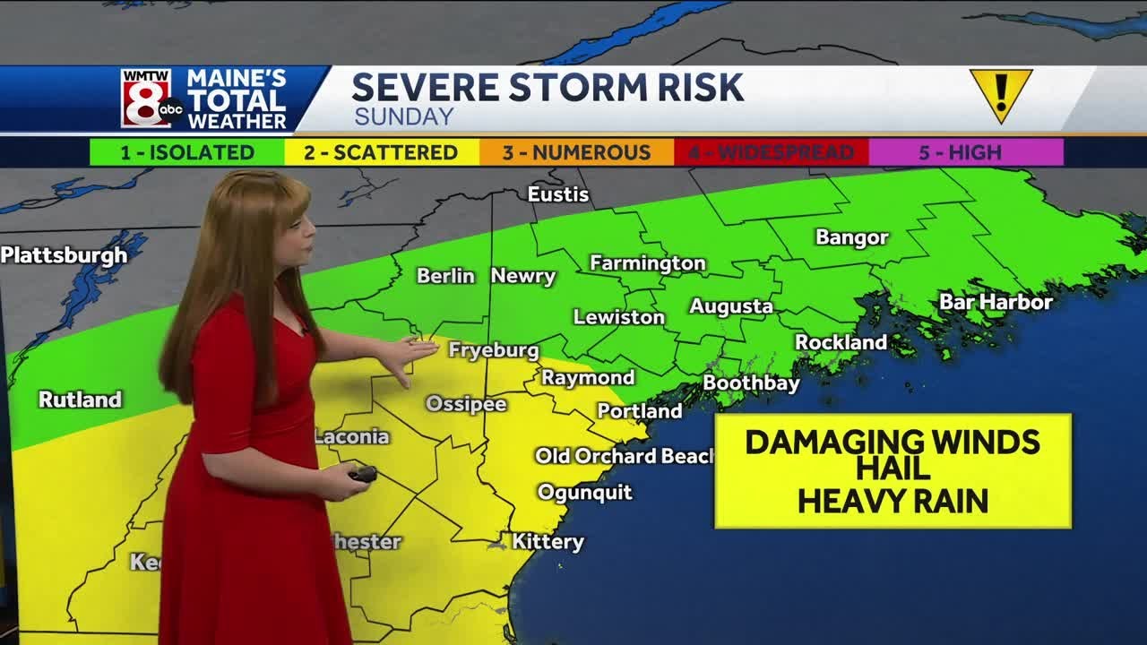 Calm tonight with showers and strong to severe storms possible Sunday ...
