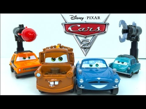 AGENTES ACCION DISNEY PIXAR CARS 2 MATTE PROFESOR Z GREM Y FINN MC ...