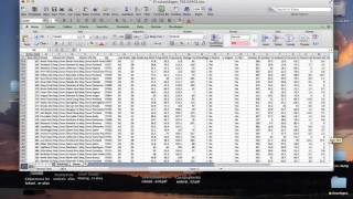 X-Y Chart on a Mac - Step 1: Merging 3 Excel spreadsheets into 1