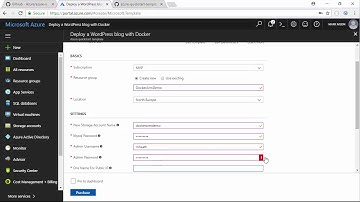 Deploy Wordpress in Azure with ARM and Docker