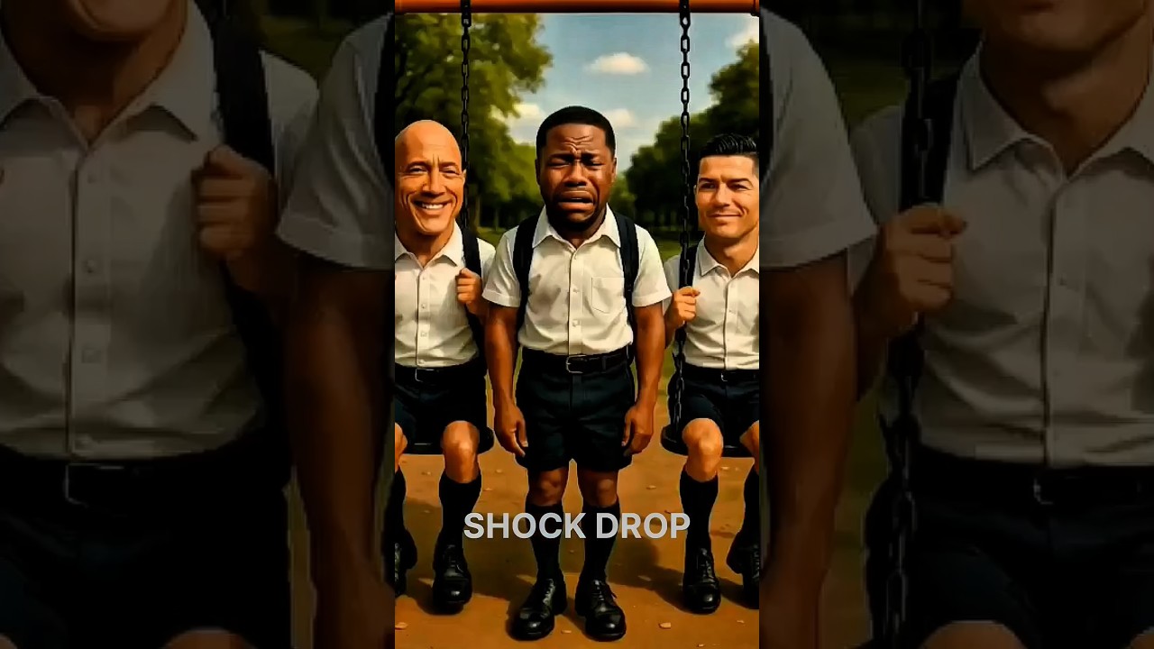 AI School Shock! Kevin Hart Cries at the Swing While Rock & Ronaldo Ride First 😂 | Comedy Shorts USA