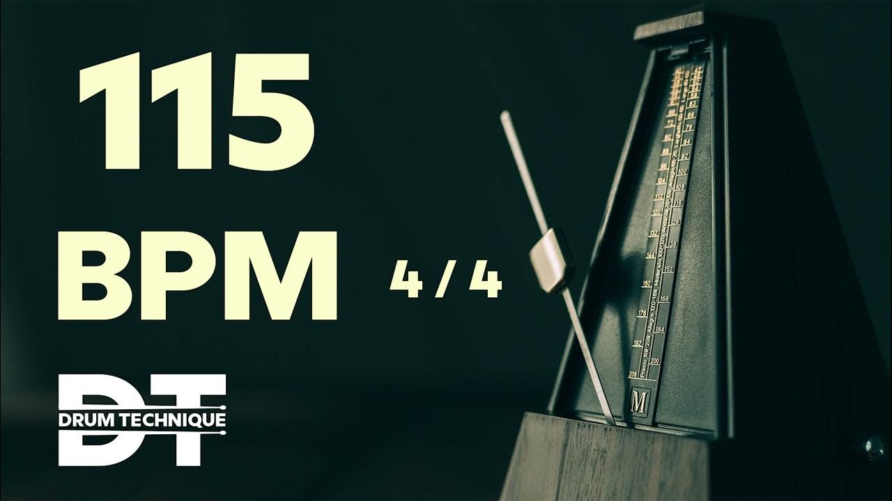 115 BPM ONLINE METRONOME 4/4 cowbell sound meditation relaxing study