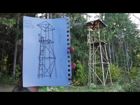 Построили ВЫШКУ В ЛЕСУ своими руками / Лесной DIY Часть 2