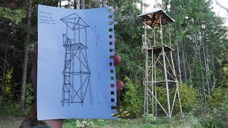 Построили ВЫШКУ В ЛЕСУ своими руками / Лесной DIY Часть 2