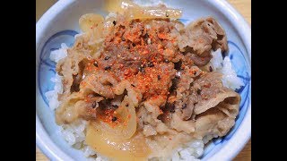 【今日の】すき家の冷凍牛丼の具で牛丼【昼食】