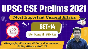 UPSC CSE Prelims 2021 - Most Important Current Affairs for UPSC Prelims - Set 14 by Kapil Sikka