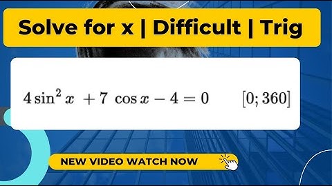| How to solve Complex |Trigonometric equations |  Step by step Solution