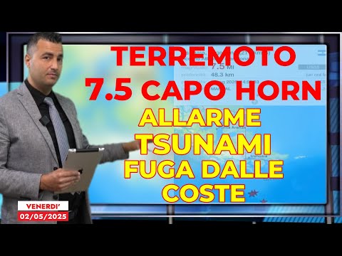 Terremoto 7.5 a Capo Horn, scatta l'allarme Tsunami! Tutti in fuga dalle coste, le immagini LIVE!