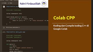 Koding C++ di Google Colab