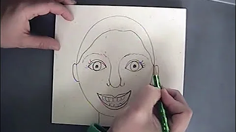 Teaching Kindergarten how to draw a self portrait