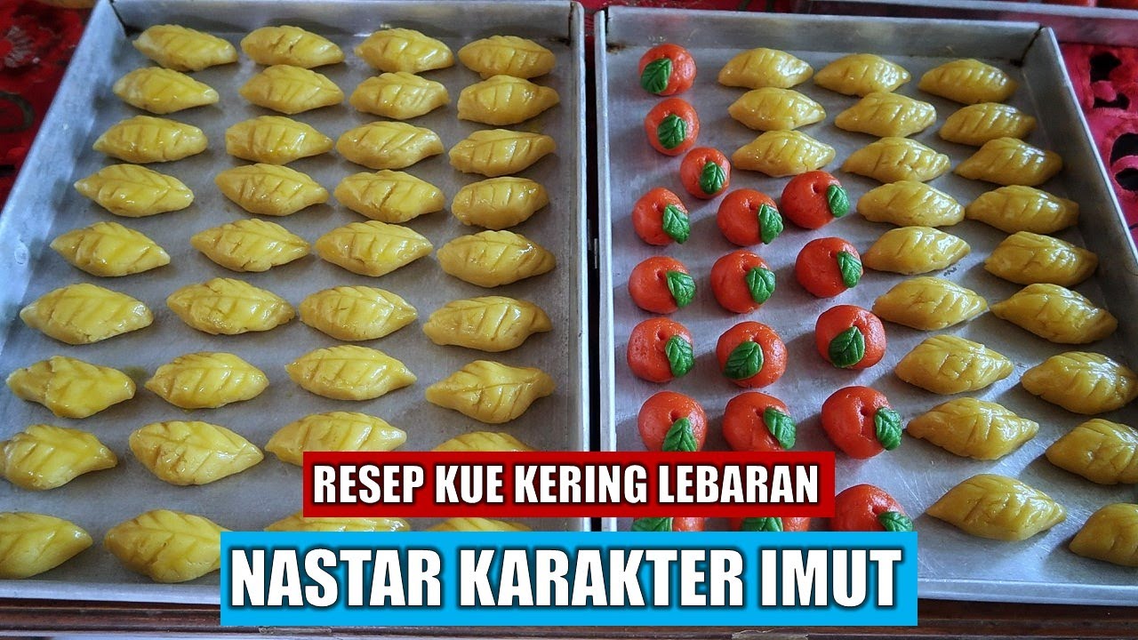 KUE KERING IMUT - RESEP NASTAR KARAKTER IMUT BENTUK DAUN DAN JERUK - KUE LEBARAN 2020 - YouTube