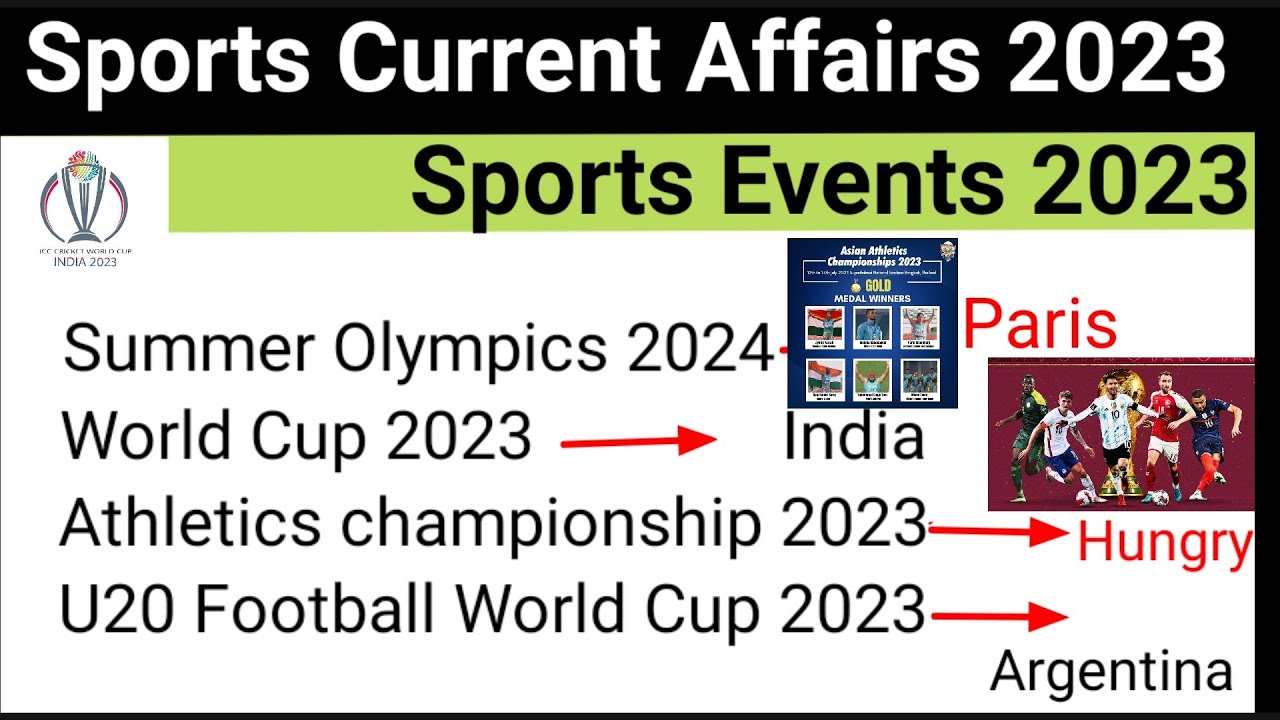 Sports Current Affairs 2023 | खेल करंट अफेयर्स 2023 | Aagami Khel ...