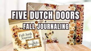 Create 5 DUTCH DOORS with Me using Fall Junk Journal Sticker Book from Cassthetic Plans