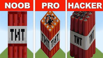 Pixel Art (NOOB vs PRO vs HACKER) TNT in Minecraft