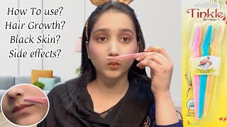 How to use Tinkle razor on Face For the First Time