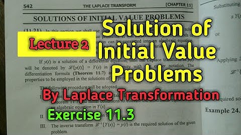 Solution of differential equations using Laplace Transform || lecture 2|| Exercise 11.3 (Q.7 to 14)