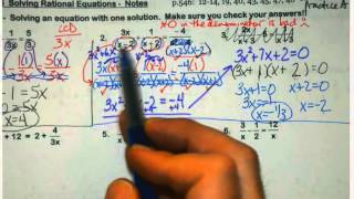 A2 - U5 - 8.6 Solving Rational Equations