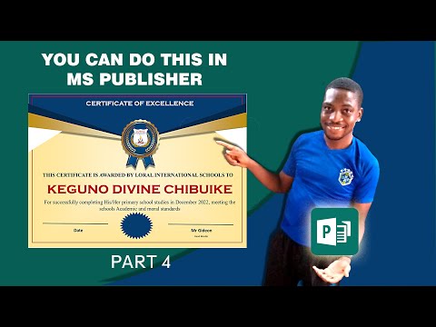 Microsoft Publisher certificate design | How to create stunning certificate in Ms Publisher