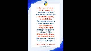 Python IDE | IDE Poem | Learn Python with Poetry