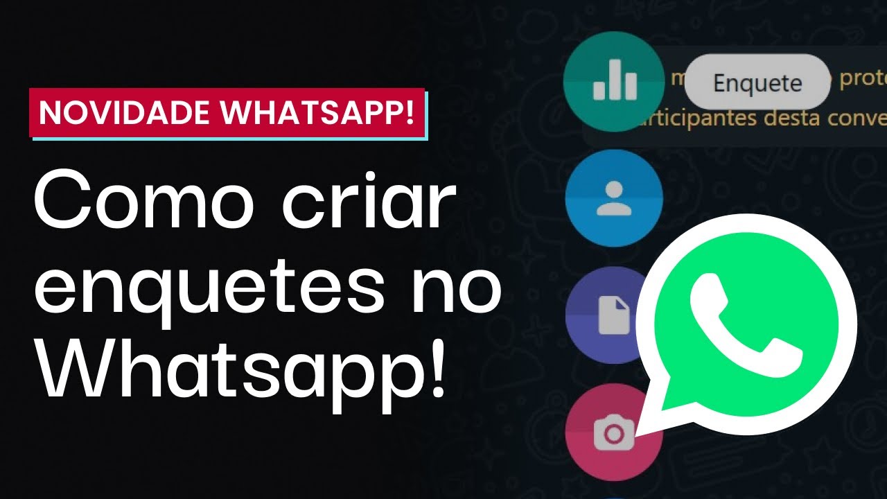 Como criar ENQUETES e enviar nos grupos ou contatos do WHATSAPP ...
