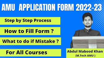 Step By Step AMU Application Form Filling 2022-23 || How To Fill AMU Application Form 2022
