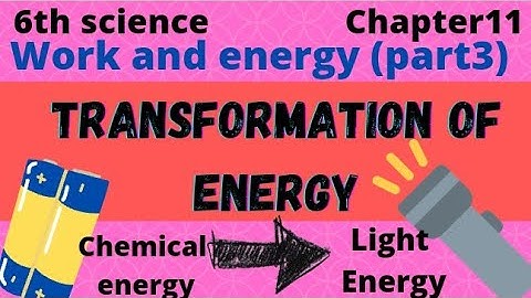 6th Science Chapter11| Work and energy(part3)| Transformation of energy|Lawof conservation of energy