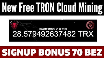 New Free TRON Mining Site || free cloud mining website 2023 | bezalis Review