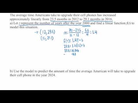Finding and using a linear model (Function Notation and Modeling 5 of 5 ...