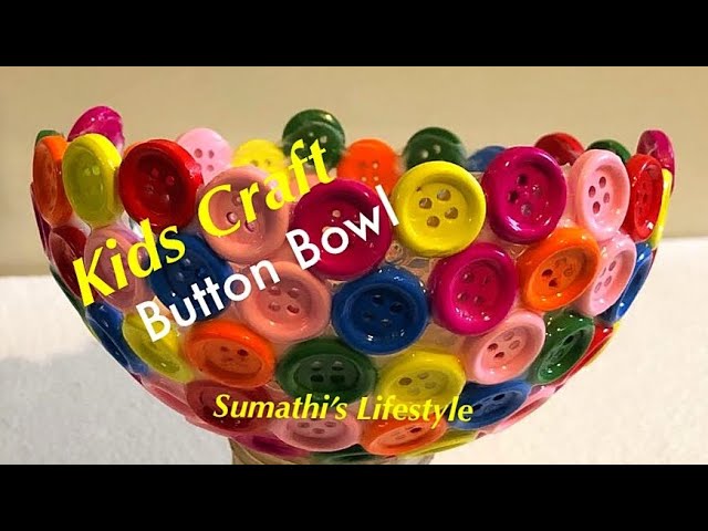 Easy Button Craft for kids, Button craft ideas