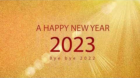 A Happy New Year 2023 Gold Card Greetings Video