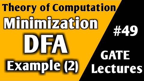 Minimization of DFA Example in HINDI | Minimization of DFA in TOC | Minimization of DFA Example