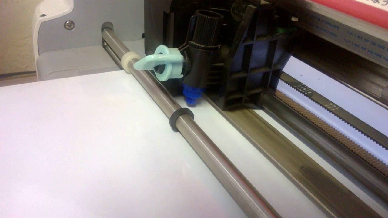 Stencil cutter in action