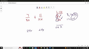 Rational Expressions - LCD Monomial Denominator