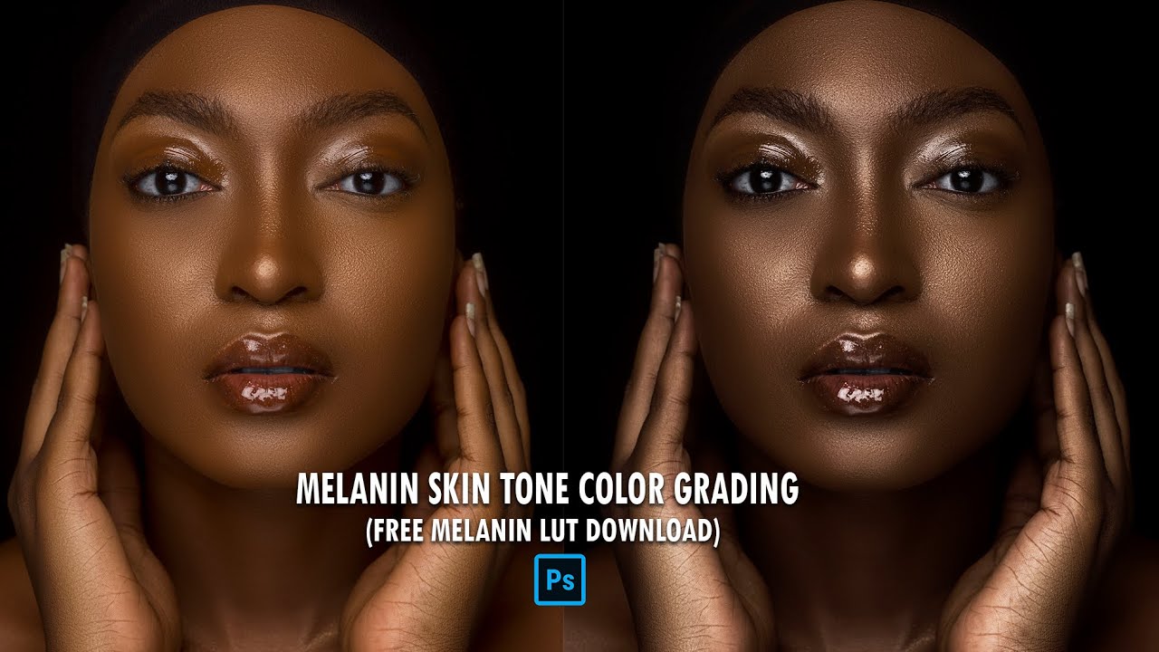 MELANIN SKIN TONE COLOR GRADING IN PHOTOSHOP (Free Melanin Skin Tone ...