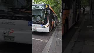 Buses on Lonsdale Street Melbourne City Walking Tour #bus #melbourne #transport #traffic #cars