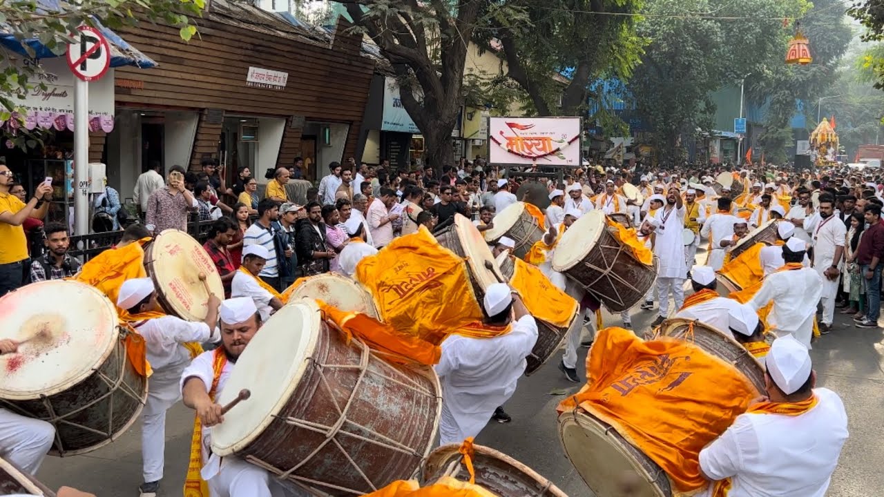 Shree Siddhivinayak Palkhi Sohala 2024       Morya Dhol Tasha PathakMumbai