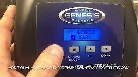 Genesis Upflow or Premier Water Softener Programming - DWS