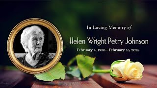 Memorial Service for Helen Johnson