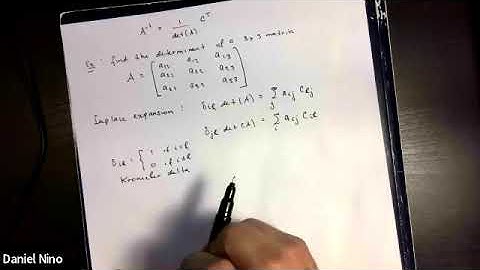 1.3 Finding the determinant of n x n matrices